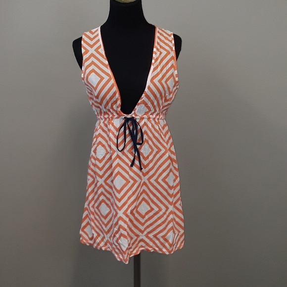 FRANCESCA'S bird cage geometric print tunic top - Picture 1 of 8